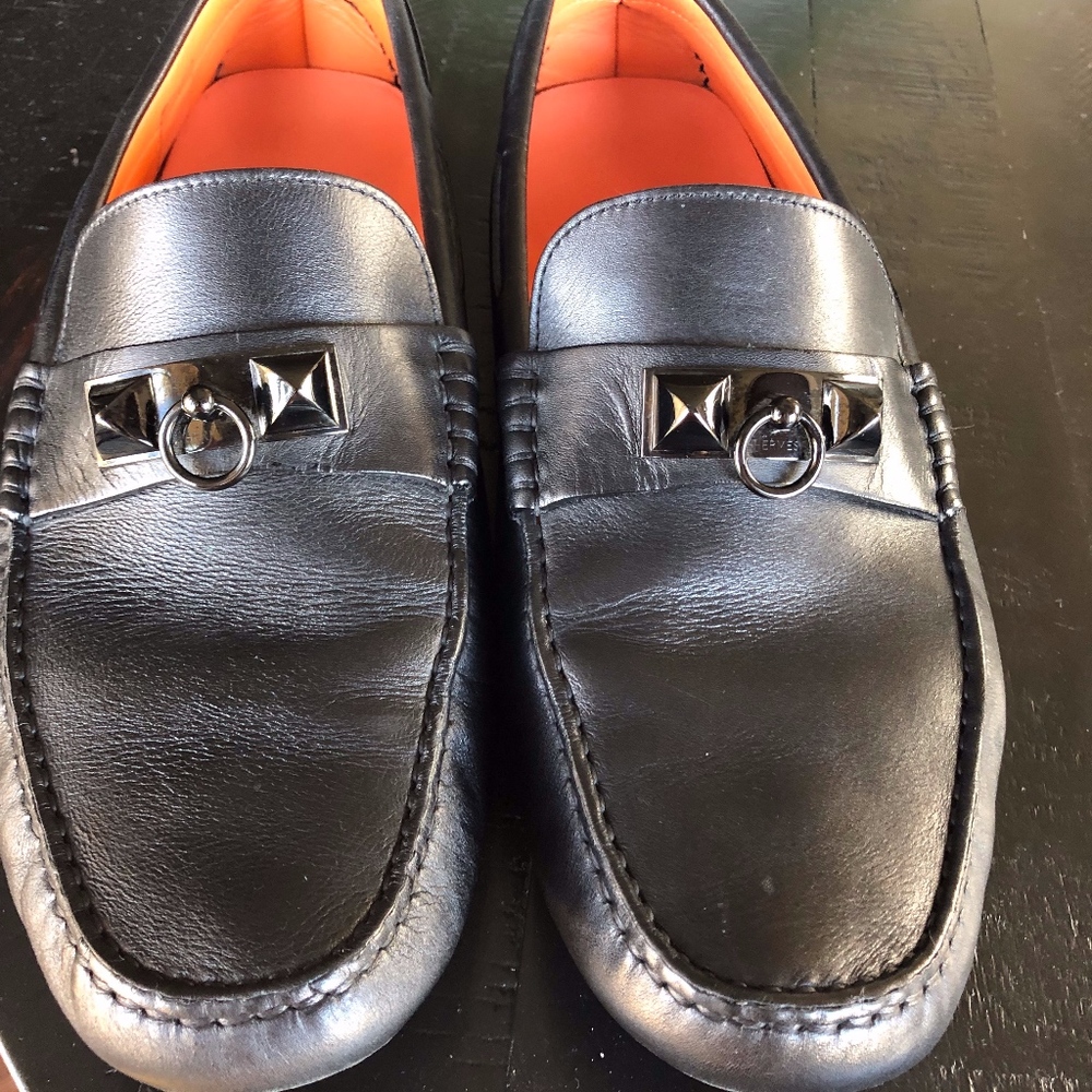 Hermes Irving Calfskin Moccasins (Size 10)